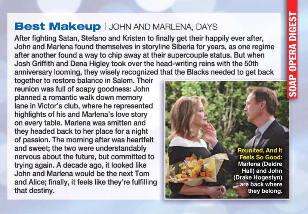 yael_c's tweet photo. #days #Passabilities @SoapDigest best makeup of the year https://t.co/iGRGZZImDI