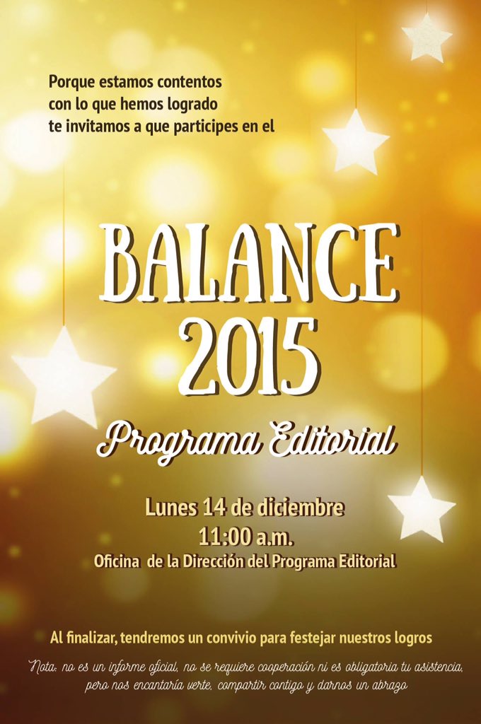 EditorialUAEMEX's tweet image. Contentos con lo que hemos logrado, te invitamos a que participes en el Balance 2015 #ProgramaEditorial
