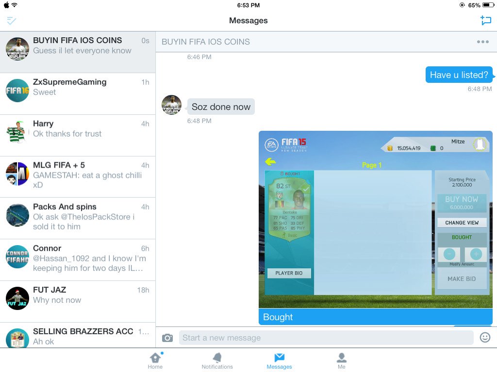yohangamess's tweet photo. @FifaiOSPlaya21 IS A SCAMMER, SCAMMMED ME 6M! NEVER LISTED RONALDO RT AND LET YOUR MATES KNOW https://t.co/cESwIRaKf7
