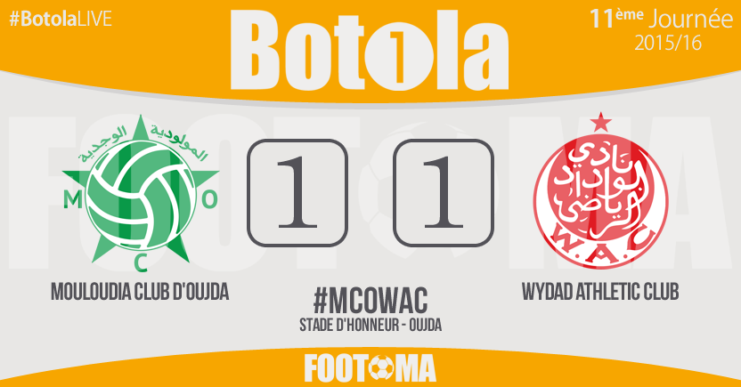 FOOTOMA's tweet photo. 🕑 90'+3 TERMINÉ ! #MCOWAC
#BotolaLIVE MCO 1-1 WAC https://t.co/J9IAGwRMAr