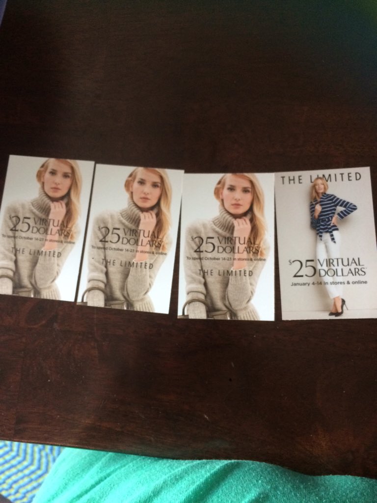 jcolsten's tweet photo. @TheLimited thanks a lot for sending me expired virtual dollars! https://t.co/TWtfVYFrPd