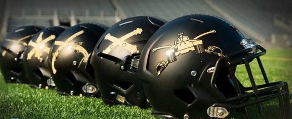 BeforeFamePics's tweet photo. Army’s special helmets will honor 17 divisions of military for game vs. Navy #ArmyNavy https://t.co/H9Ykm6vj6h