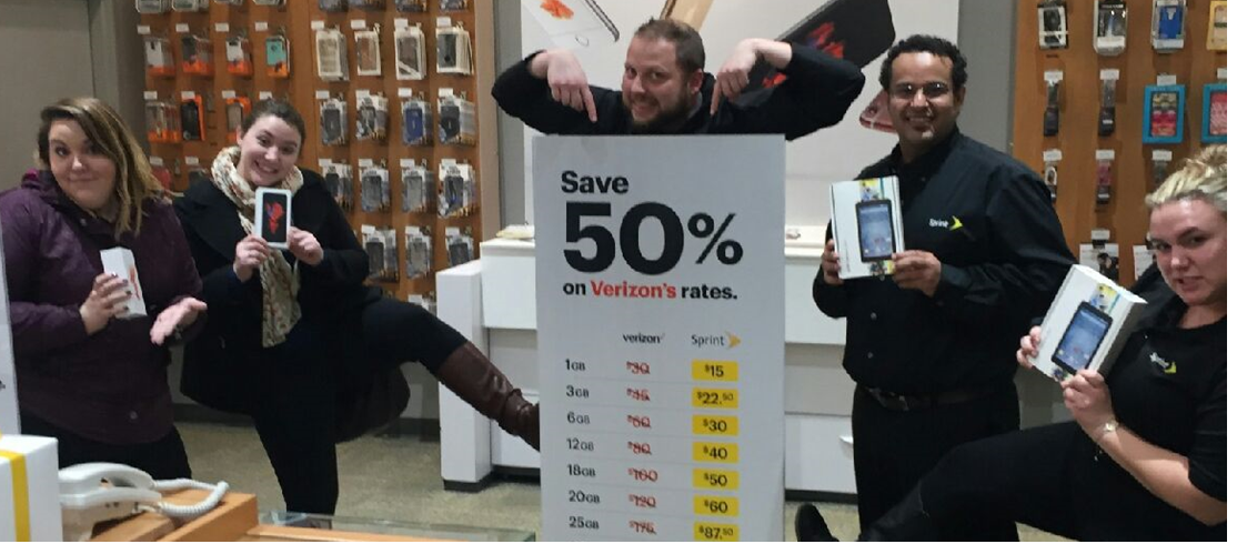 SWirelessNw's tweet photo. @SWirelessNw Team Washington Square showing the Value of @sprint ! #SWNWHappyCustomers @RickyKBaker @SWNW_SG https://t.co/r2qW0afzyy