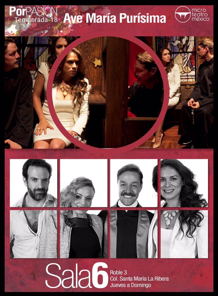 AveMariaMicro's tweet photo. HOY SÁBADO, 6 funciones a partir de las 8pm, con @elsyreyes @pabloperroni. ¡Los esperamos en @MicroTeatroMex Sala 6! https://t.co/B2PYdRAqtD