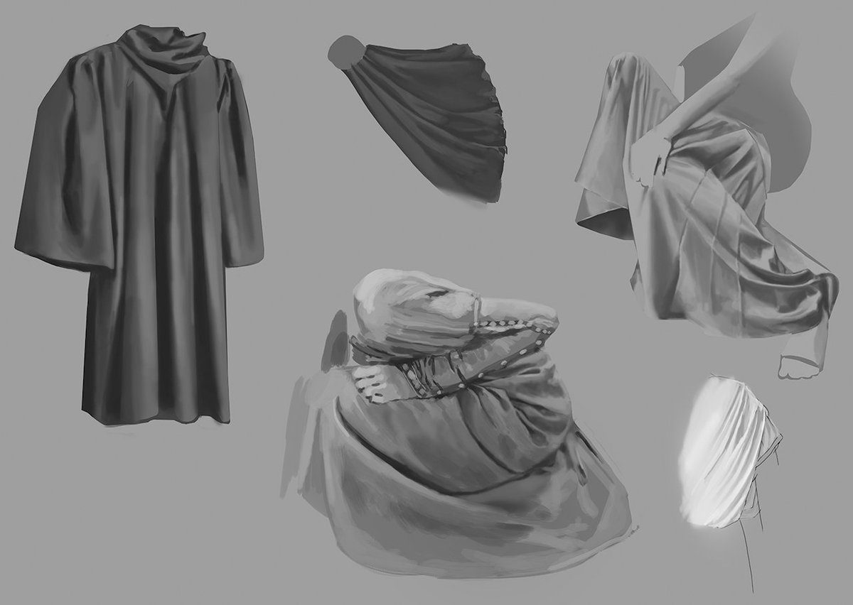 aravena's tweet photo. studies on fabric - folds #digitalart #sketch from photo references https://t.co/1uWNkxFqPz