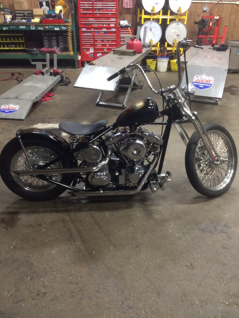 KChoppers's tweet photo. Last bike built here.  We are out of business.  Auction is Saturday January 9th.  9820 Portage rd.   #michigan https://t.co/ALIDF6avXB