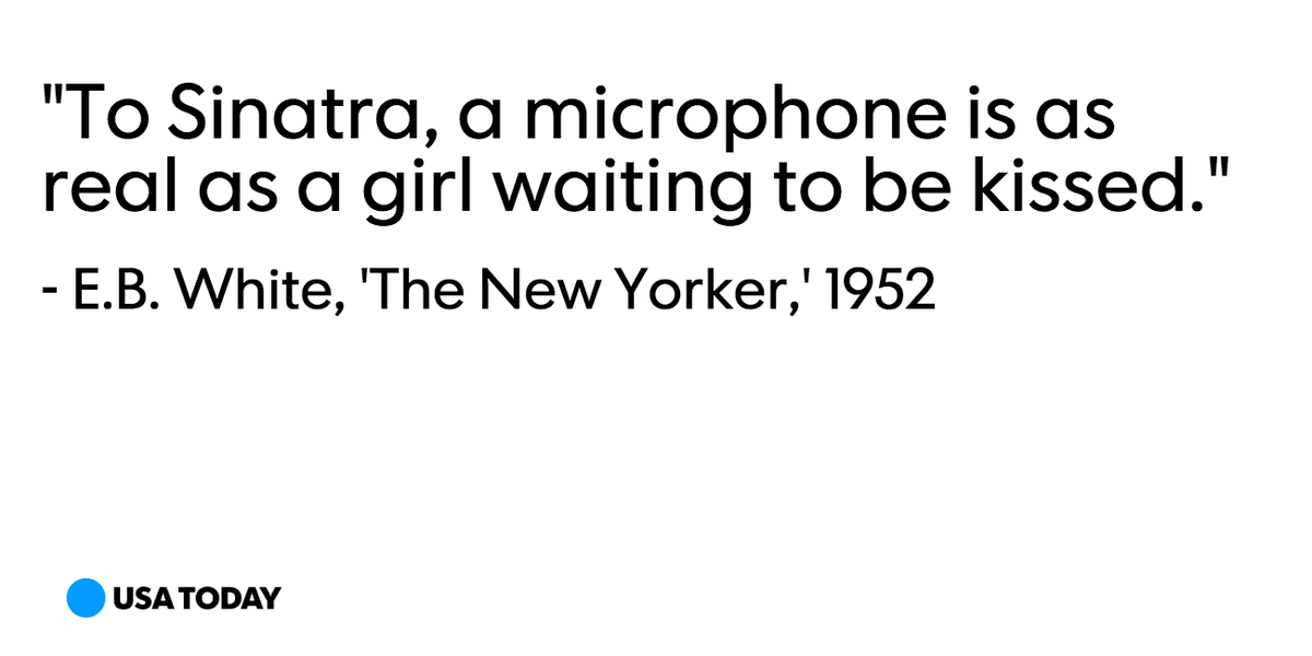 USATODAY's tweet image. Today, on what would have been his 100th birthday, we honor Frank Sinatra -- a lover, a crooner and a legend.