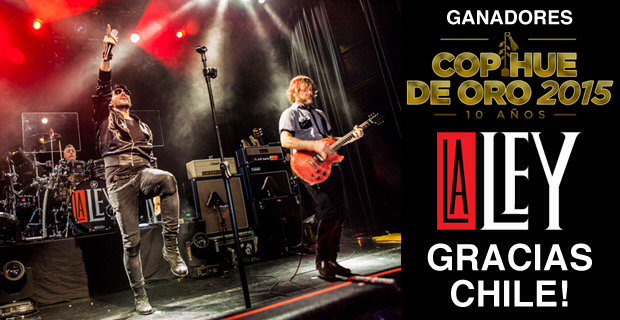 LaLeyOficial's tweet photo. ¡GRACIAS CHILE! Muy orgullosos y contentos con este Premio de la gente a sus artistas!! https://t.co/g4kUO6ZBNK