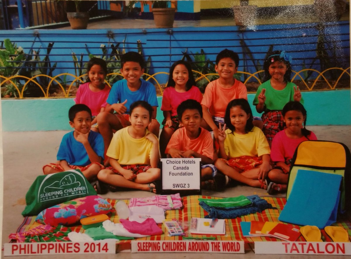 #SleepingChildrenAroundTheWorld Charitable Partners2014 #Philippines 
#ChoiceHotelsCanadaFoundation #SuburbanEstevan