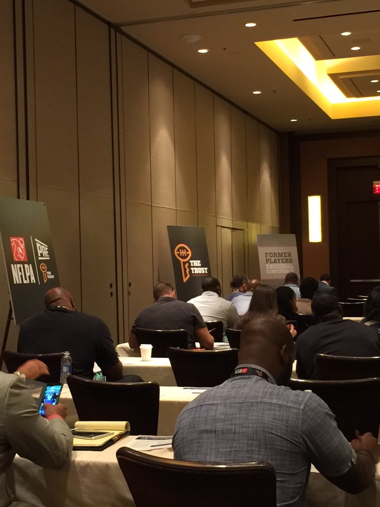 NolanHarrison74's tweet photo. Opening day 2 of the NFLPA Regional Conference. Great way to end a great year supporting former players! #NFLPARC https://t.co/qIcYXijTEV