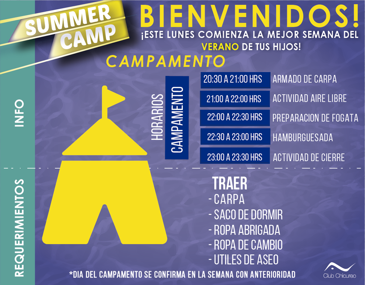 Club_Chicureo's tweet photo. Ya Estamos a pocos días para comenzar nuestro #SummerCamp Te enviamos la información para que vengas preparado!!! https://t.co/QSaVgLdO0t