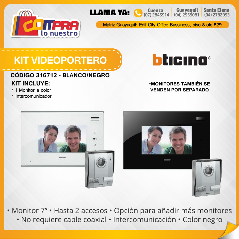 CompraLoNuestro's tweet photo. Kit Videoportero - Blanco/negro
El kit incluye:
-1 monitor a color
-Intercomunicador
Encuentra los mejores productos https://t.co/Adal0QsWS9