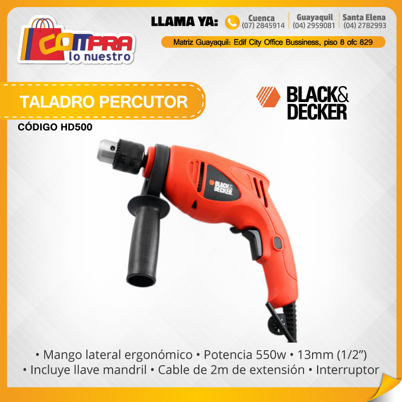 CompraLoNuestro's tweet photo. -Mango lateral ergonómico
-Potencia 550w
-13mm (1/2")
Encuentra los mejores productos con los mejores precios aquí https://t.co/LnZI0f25YB