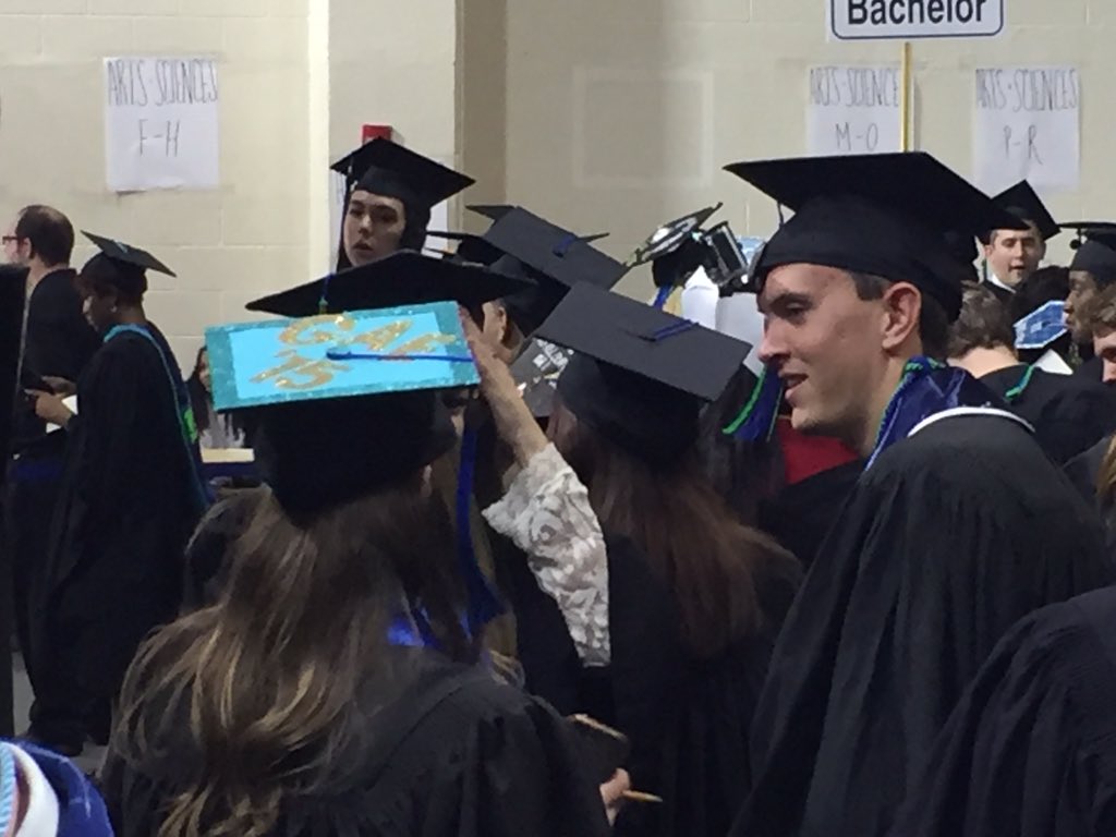 osantiagotorres's tweet photo. Students are waiting inside Alico Arena. @ndn #2015graduation #journo https://t.co/8XVE2AQo5V