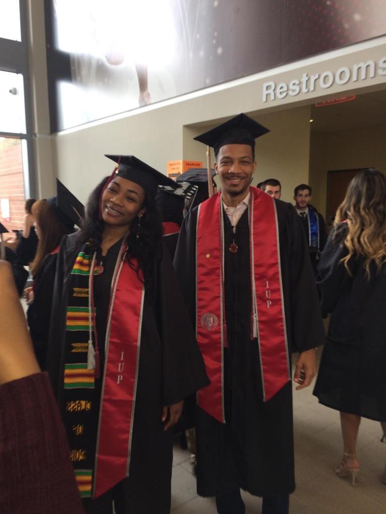 msretta51's tweet photo. #IUPcongrats ..Congratulations Jamal &amp; Jaliyah.  We love you. Your hard work &amp; determination paid off.....Yes!!!!! https://t.co/posJXzMr1y