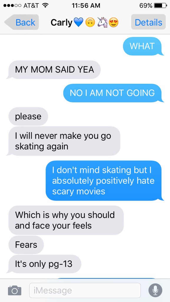 Smittygrl0's tweet photo. When you really don't want to see the scary movie (@carlybreana) #IAmNotGoing https://t.co/7U1zbVLZdM