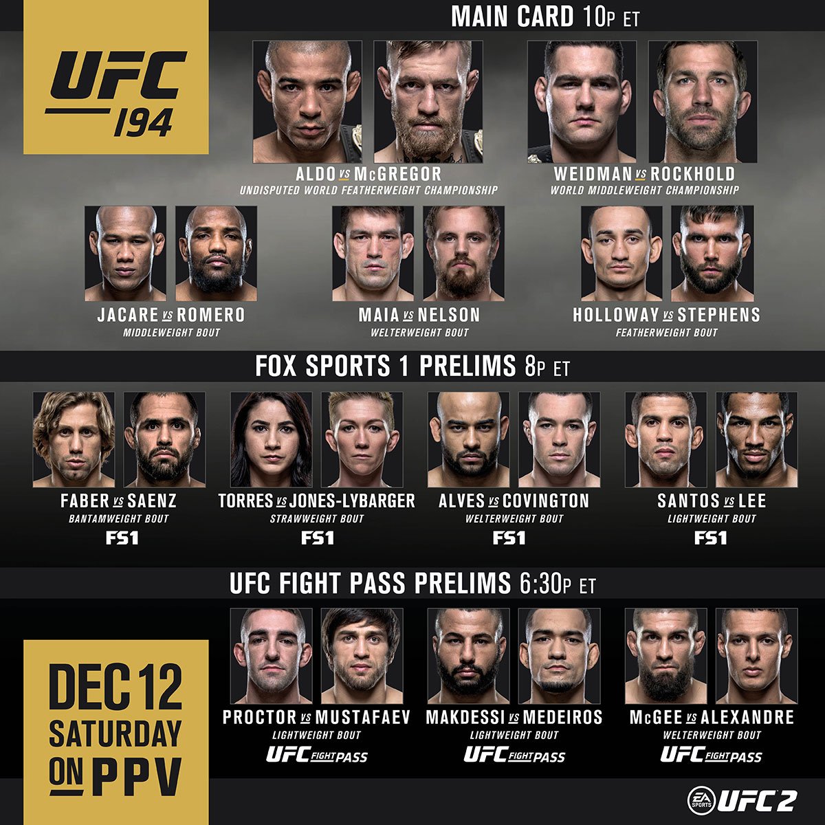 ufc pay per view tonight