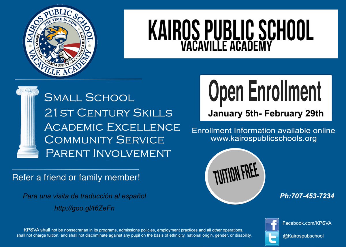 KairosPubSchool's tweet photo. Our Open Enrollment for 2016-2017 is coming soon! Join the #KPSVA Community! https://t.co/Je1UhnbUpX