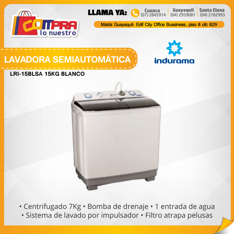 CompraLoNuestro's tweet photo. -Centrifugado 7kg
-Bomba de drenaje
-1 entrada de agua
-Sistema de lavado por impulsador
-Filtro atrapa pelusas https://t.co/jaVJX8HaFJ