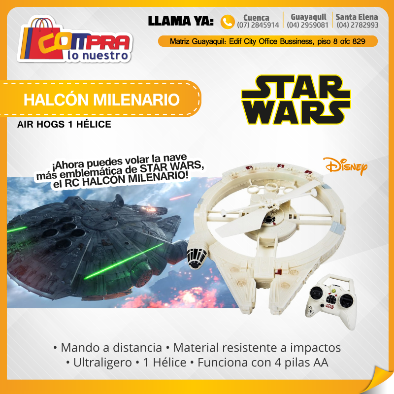 CompraLoNuestro's tweet photo. -Mando a distancia
-Material resistente a impactos
-Ultraligero
-1 Hélice
-Funciona con 4 pilas AA https://t.co/pfx8CAjqEF
