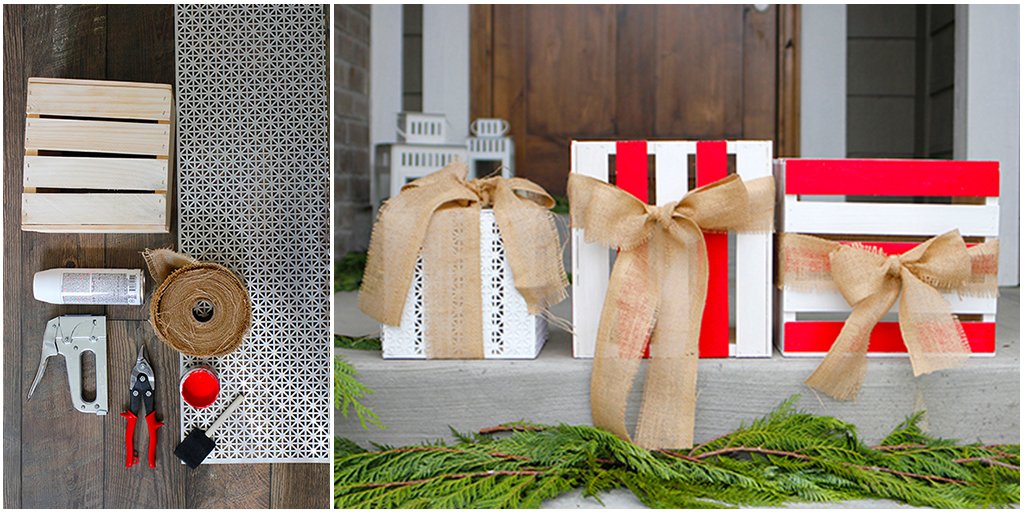 HomeDepot's tweet photo. See how @aruffledlife created holiday crates with only a few supplies! #BuildCheer https://t.co/ieCohH9vyc https://t.co/RN3hp0GrbY