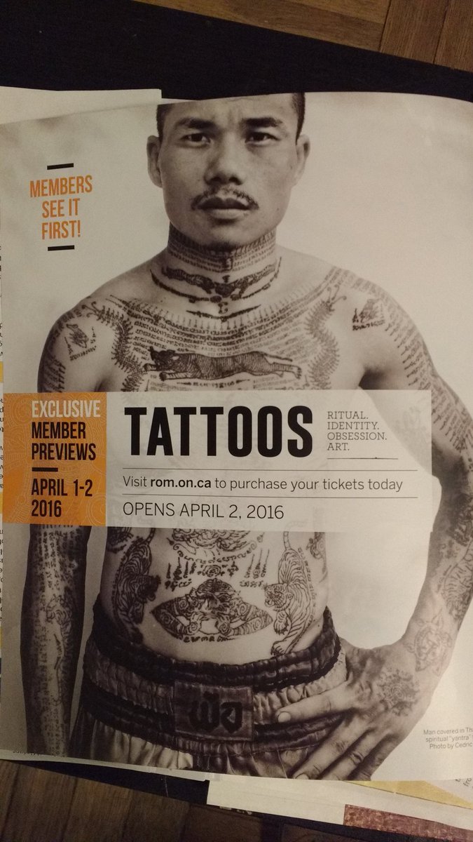 danielhkwan's tweet photo. I'm incredibly excited for the upcoming #Tattoos exhibition @ROMtoronto! Mark your calendars! April 2, 2016! https://t.co/uH6YoSdbxw