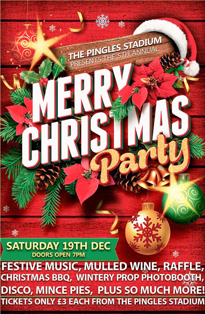 Only a week left until this years Merry Christmas Party! Have you bought your ticket yet? Only £3 each! U5's Free!