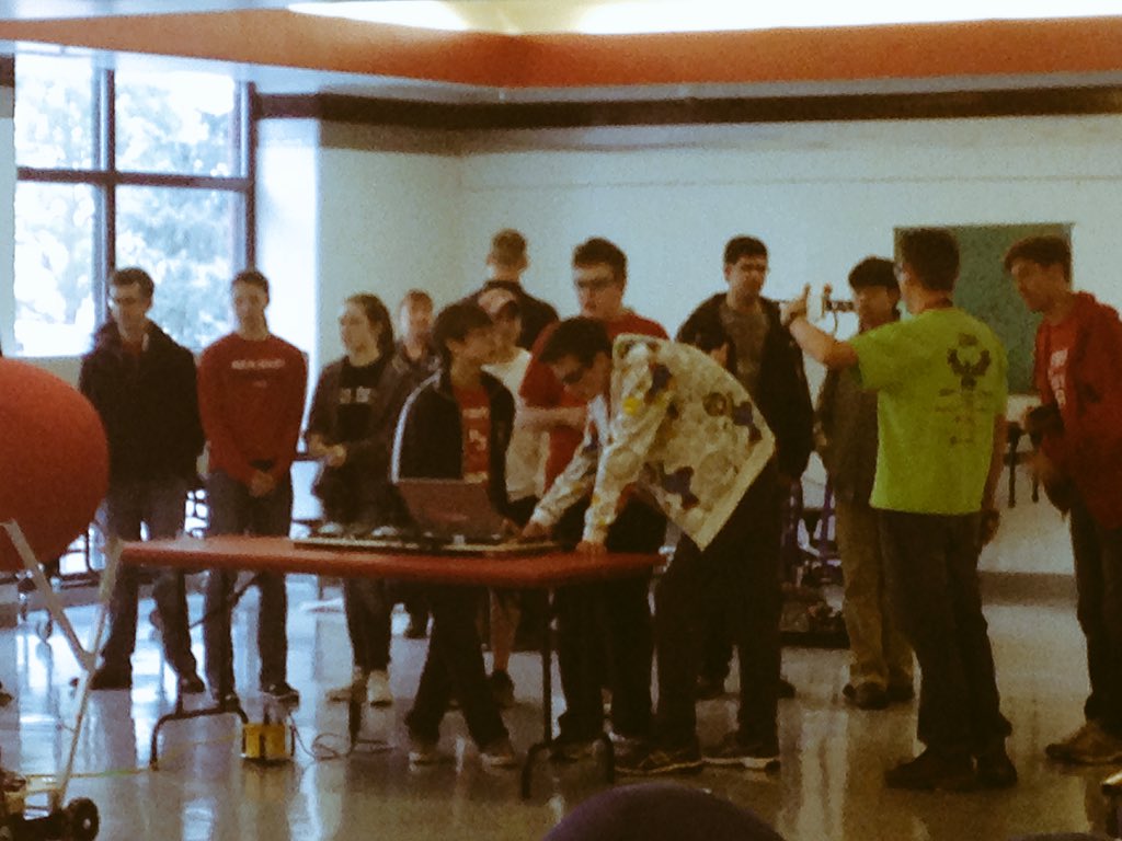 RJHSRobotics's tweet photo. Getting ready for round 3! At #Raptacon  @RJHSRobotics @RegisJesuitHS https://t.co/G4jNMmIBU8