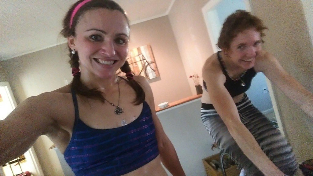 Becky_Bader's tweet photo. Awesome day coming in 2-1 with the favorite at NH half... followed by bikes and cookies. #nhrun #wattieink #rockthew https://t.co/ljvjFb96ef