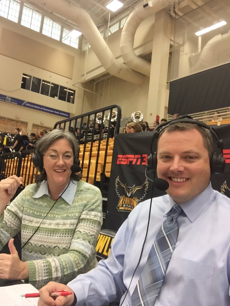 JakeDSBD24's tweet photo. Blessed to be working aside these awesome people! @Nathan_McCreary #CoachTAG #ESPN3 #KennesawState https://t.co/ShSWfacgwf