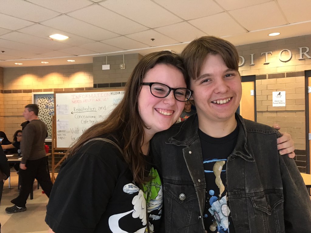 HHillmanLibrary's tweet photo. Megan & Jimmy from Beech HS relaxed and all smiles post Mid-State Jazz auditions @RAdamClark #mtsboa #improvmasters https://t.co/ydxITFfdSI