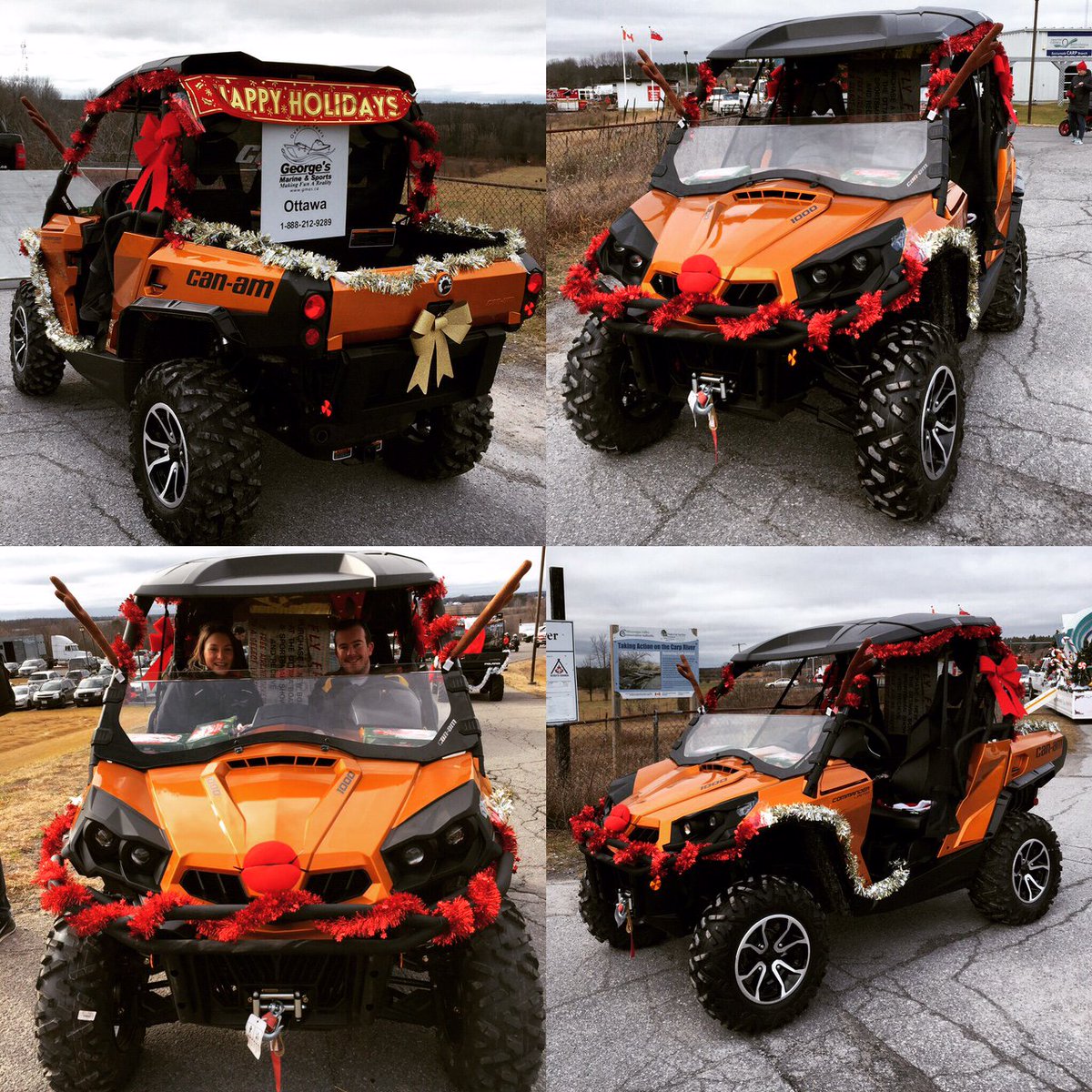 GeorgesMarine's tweet photo. Happy holidays from Rudolph the #cognac #commander1000 at the #carp #parade https://t.co/UPW2NFT3Gf