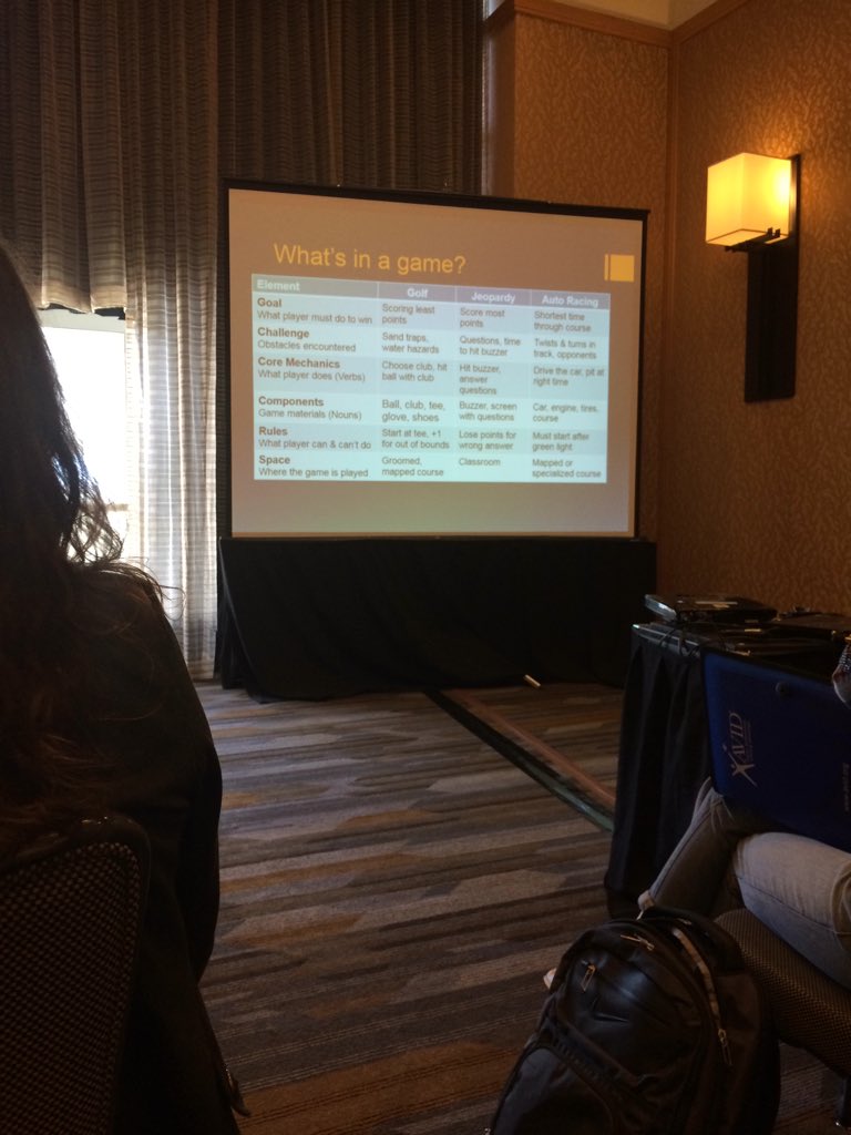 TaraBayle's tweet photo. Learning how to incorporate game based learning into my instruction. #AVIDNC15 https://t.co/fIpRgz5Div