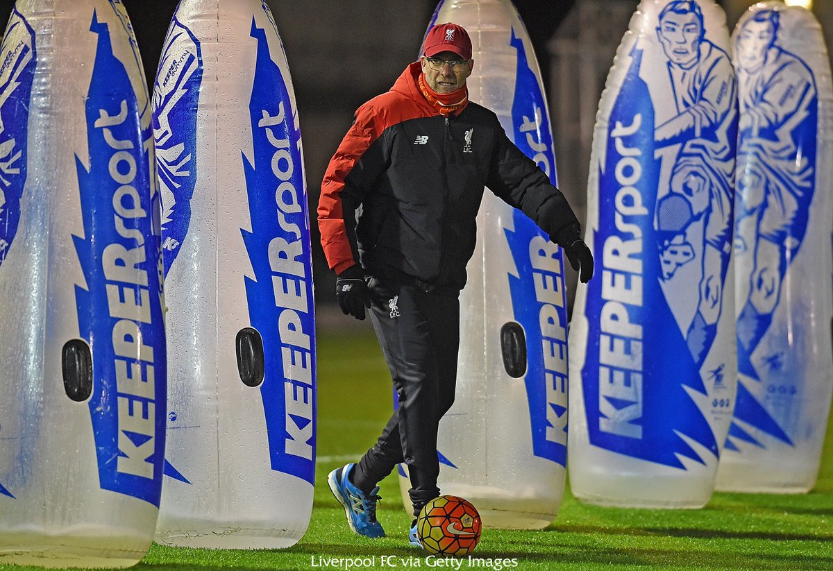 LFC's tweet photo. PHOTO: The boss shows off his skills during #LFC's pre-West Brom training session on Saturday night https://t.co/tYHaS1g6Lg