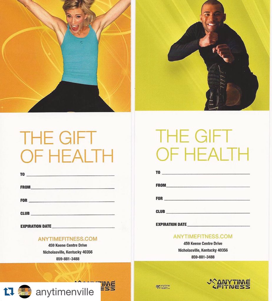anytimenville's tweet image. Give the gift of health &amp;amp; fitness this holiday season! Gift cards available!
#bleedpurple #anytimefitness #g2hp  💪🎁
