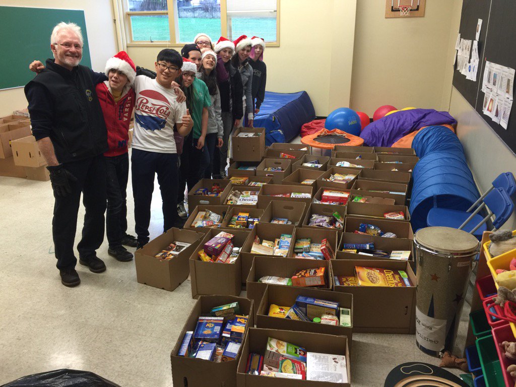 40 boxes of food from Cedar Hill community. A new record for #CedarPointHill Middle Operation Snowball fundraiser.
