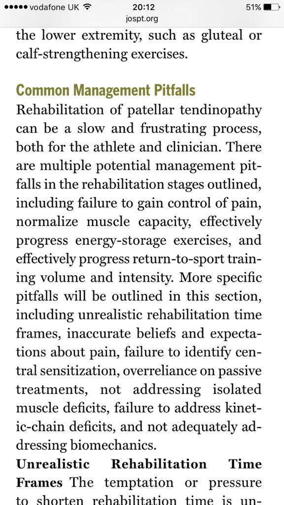 SportsTherapy56's tweet photo. Lots of recent discussion re tendinopathy 'non-responders' to Rx. This paper may help reduce incidence with PT? https://t.co/2toSRiHffw
