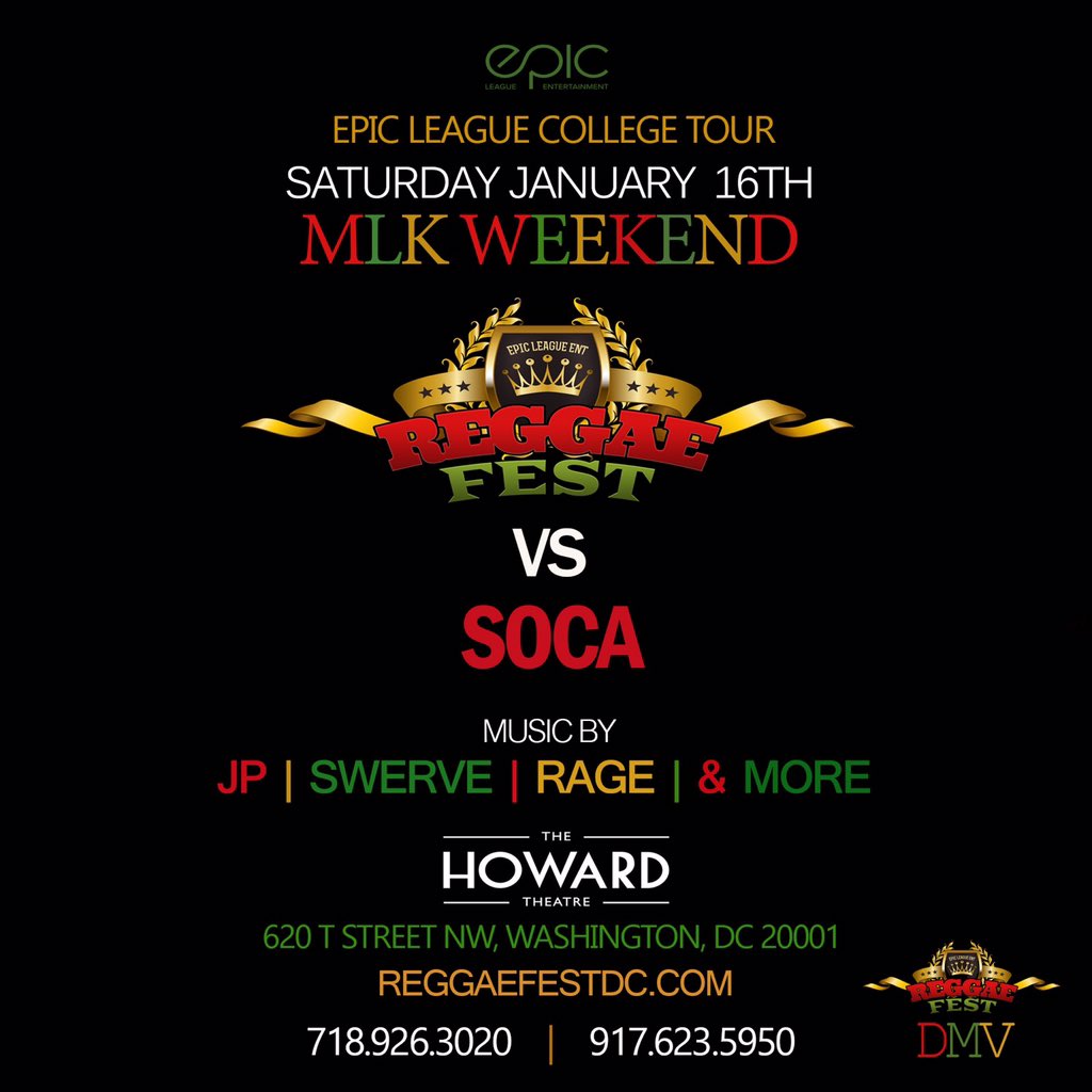 ELITE_DP's tweet photo. #ReggaeFestDC #ReggaeFestDMV #ReggaeFest vs #Soca π₯ #Jan16 #HowardUniversity #HU19 #HU18 #HU17 #HU16 #HowardU #HBCU https://t.co/fCiY3VmUSy