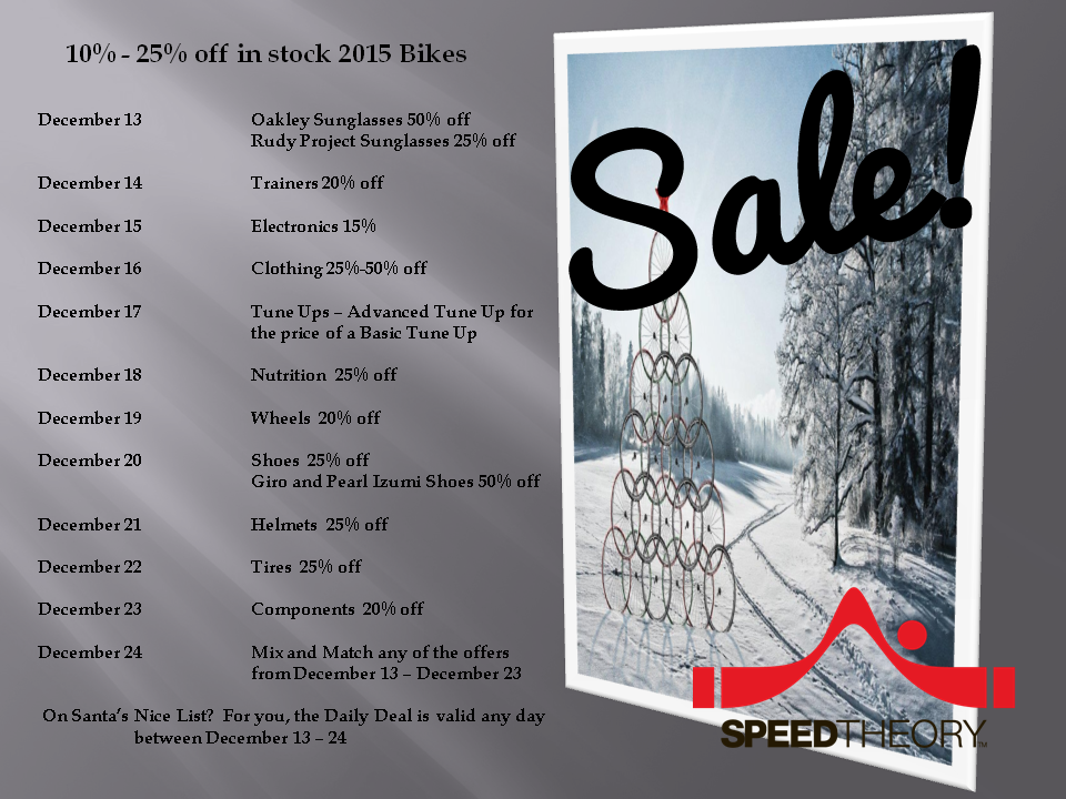 12 Days of Christmas Sale <a href="/SpeedTheoryVan/">Speed Theory Van</a>