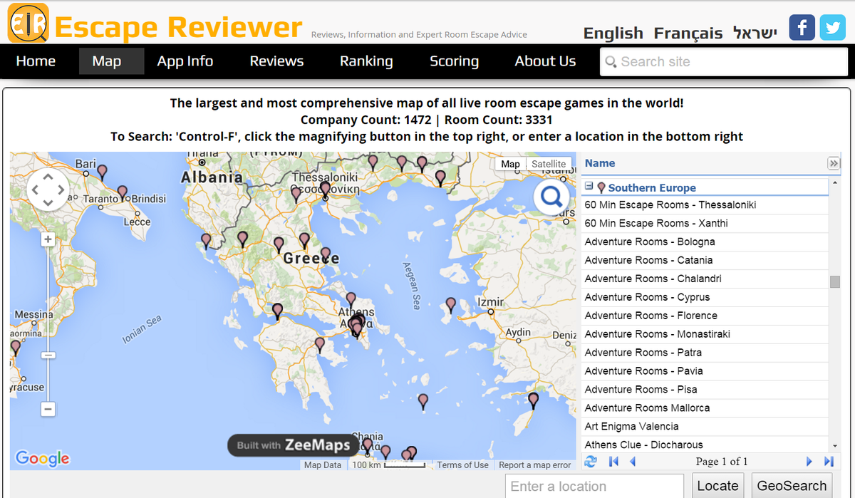 Go play an #EscapeRoom in sunny #Greece! 77 locations and 240 rooms! escapereviewer.com/#!map/c1fzv
#Greek #Honeymoon