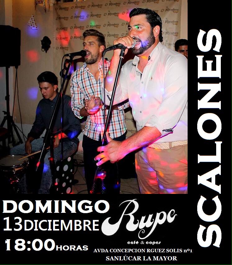 RupeCafeCopas's tweet photo. Domingo 18:00 horas GRUPO SCALONES en @RupeCafeCopas https://t.co/tYJuyHWEV4