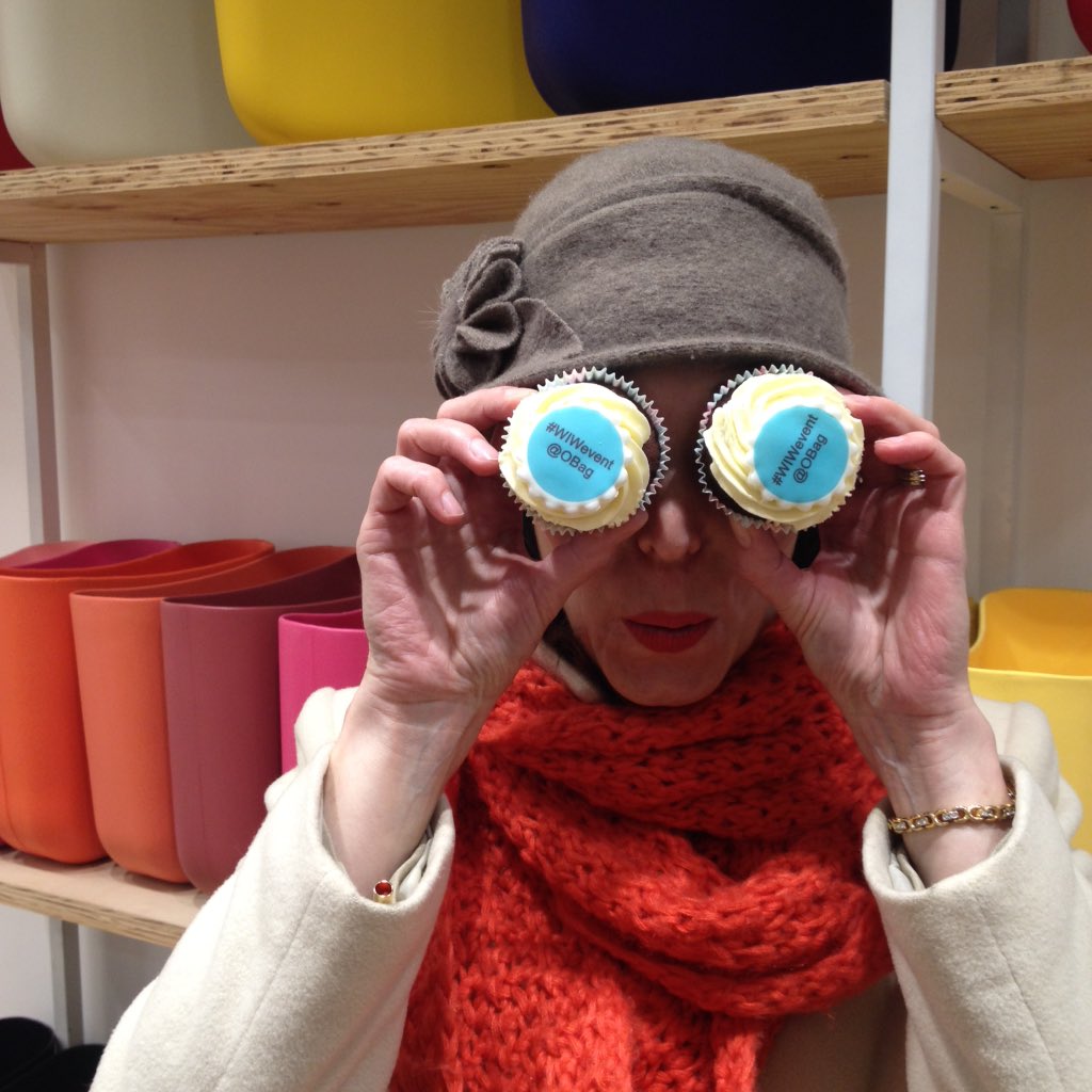 DaisySchubertUK's tweet photo. We had so much fun today at the #WiWevent! Thank you @Obagfactory for hosting us & @gillianbalcombe for the cupcakes https://t.co/kDpAz7nR5L