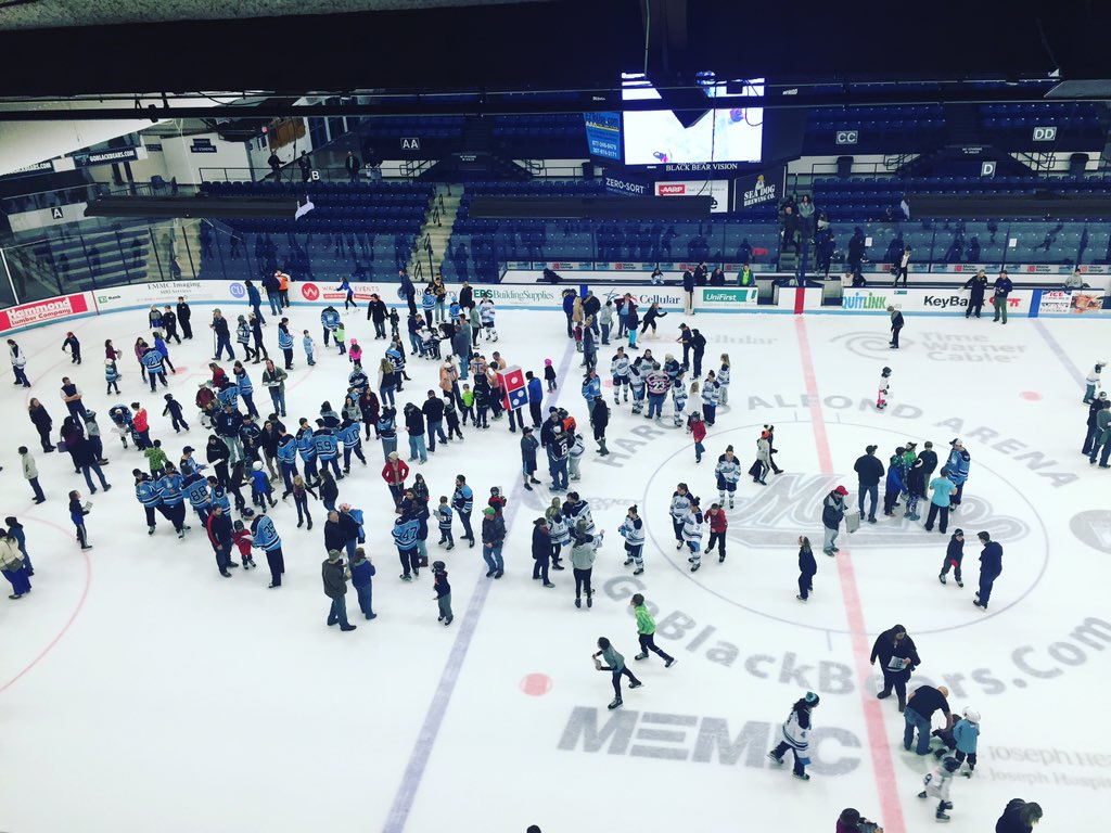 AlfondArena's tweet photo. There is still time to head to the Alfond Arena to skate with @MaineIceHockey and @BlackBearsWIH! https://t.co/ernNfV3tb1