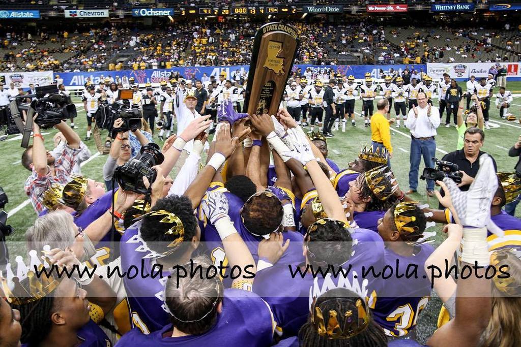 NolaProductions's tweet photo. LHSAA Class 3A football championship belongs to Lutcher high school. @lhsaa #nola #nolapr… https://t.co/bChDokkHlp https://t.co/nxDtU8tX5h
