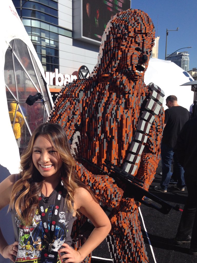 younghollywood's tweet photo. Our @audreycleo is having the best time at the @starwars #GalacticExperience at @LALIVE! 🤖✨ #TheForceAwakens https://t.co/ApySimoIvl