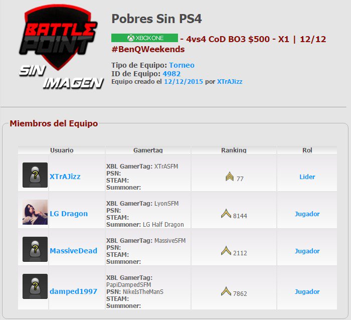 BattlePoint's tweet photo. #BenQWeekends de hoy en Call Of Duty Black Ops 3 en Xbox One, @SFMxOficial ¡Felicidades! https://t.co/AZjaf8ZJnN https://t.co/8hxXDy8uab