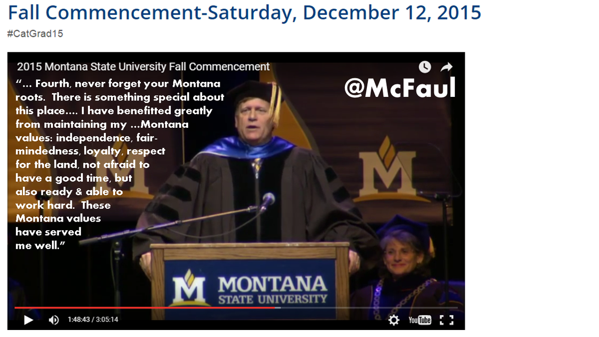 SoildocTony's tweet photo. @McFaul's #montanavalues Standing up to bullies in Butte later helped with Putin #catgrad15 @montanastate https://t.co/NF4DO4hDQp