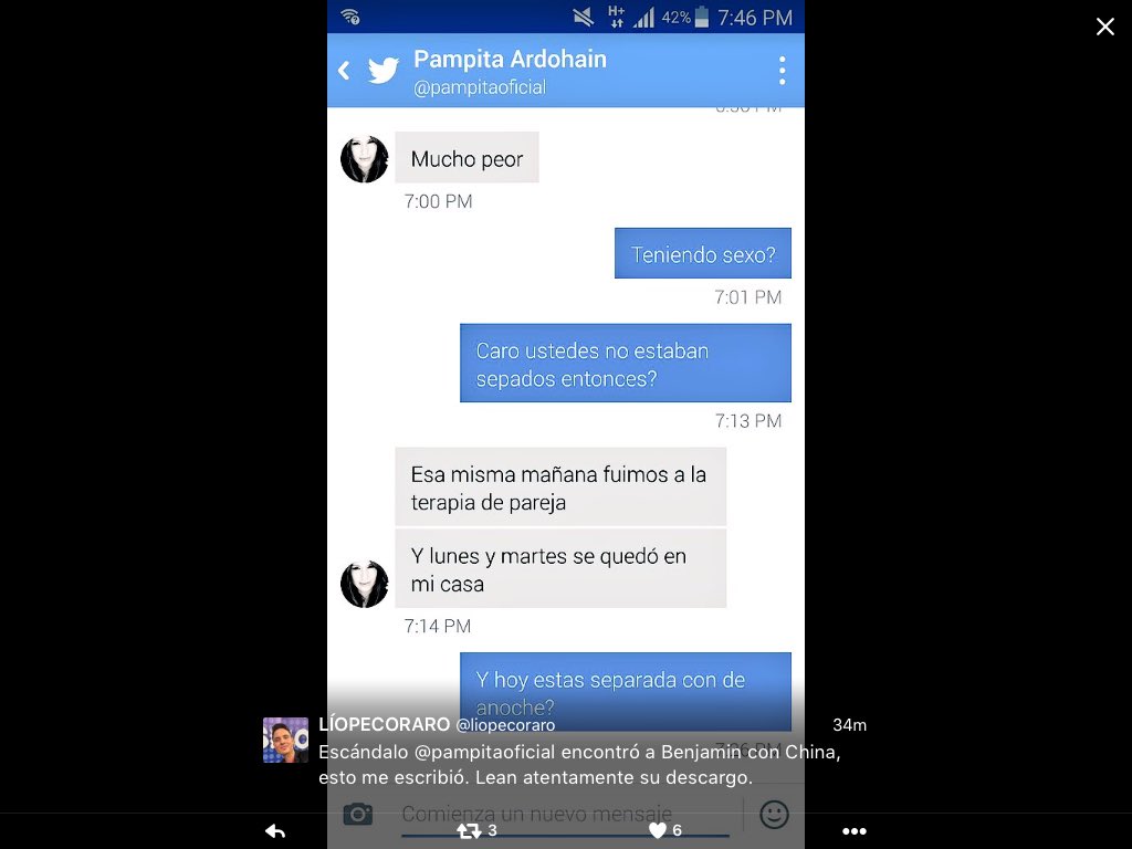 AngeldebritoOk's tweet photo. ESCANDALO TOTAL: @pampitaoficial niega separación y @benjavicunamori la desmiente públicamente. https://t.co/Q0auxwrb9M
