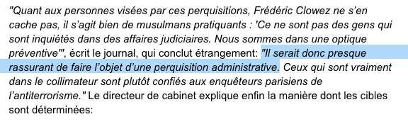 AnasAlaoui's tweet photo. Dans un #etatdurgence, le directeur de cabinet d'un préfet peut dire des choses comme ça.
Tranquillou. https://t.co/pVdK0DPlkg