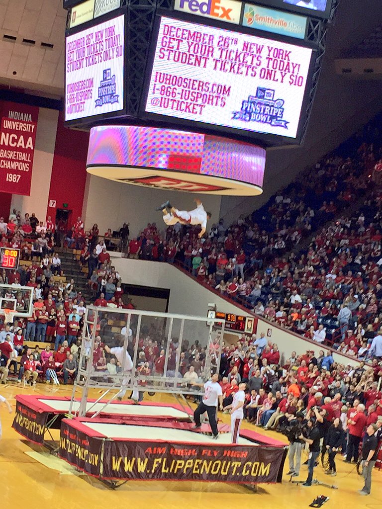 ThatDudeUnique's tweet photo. These @Flippenout dudes are crazy good ... and yes, my man is high-five'n the scoreboard in Assembly Hall ... https://t.co/Sd4nI5XeZE